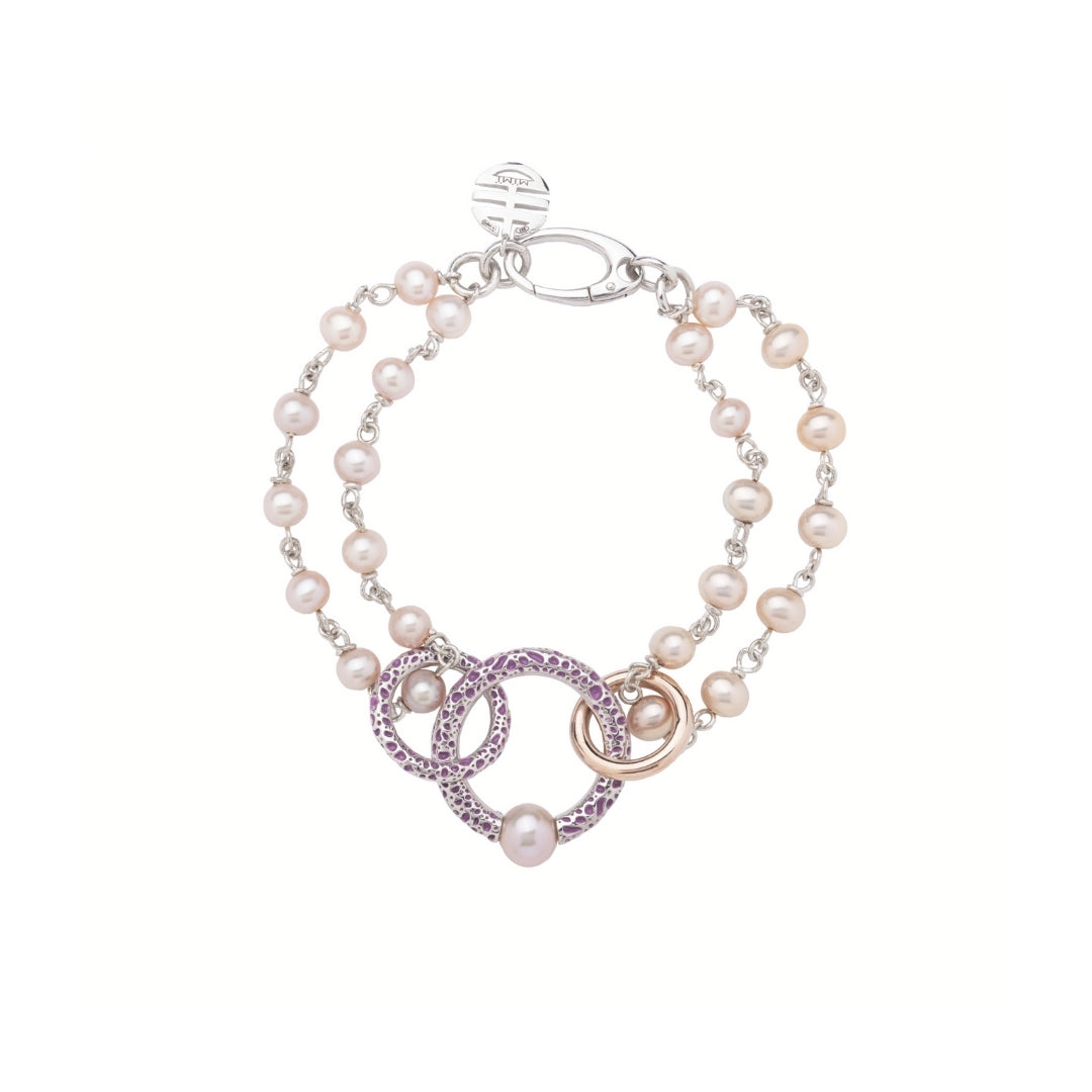 Bracciale Vulcanica con perle