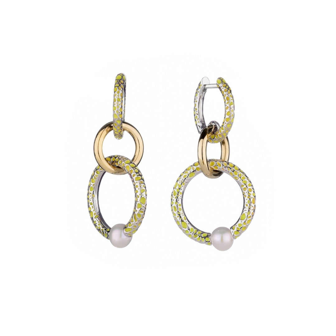 Orecchini Vulcanica pendenti cerchi