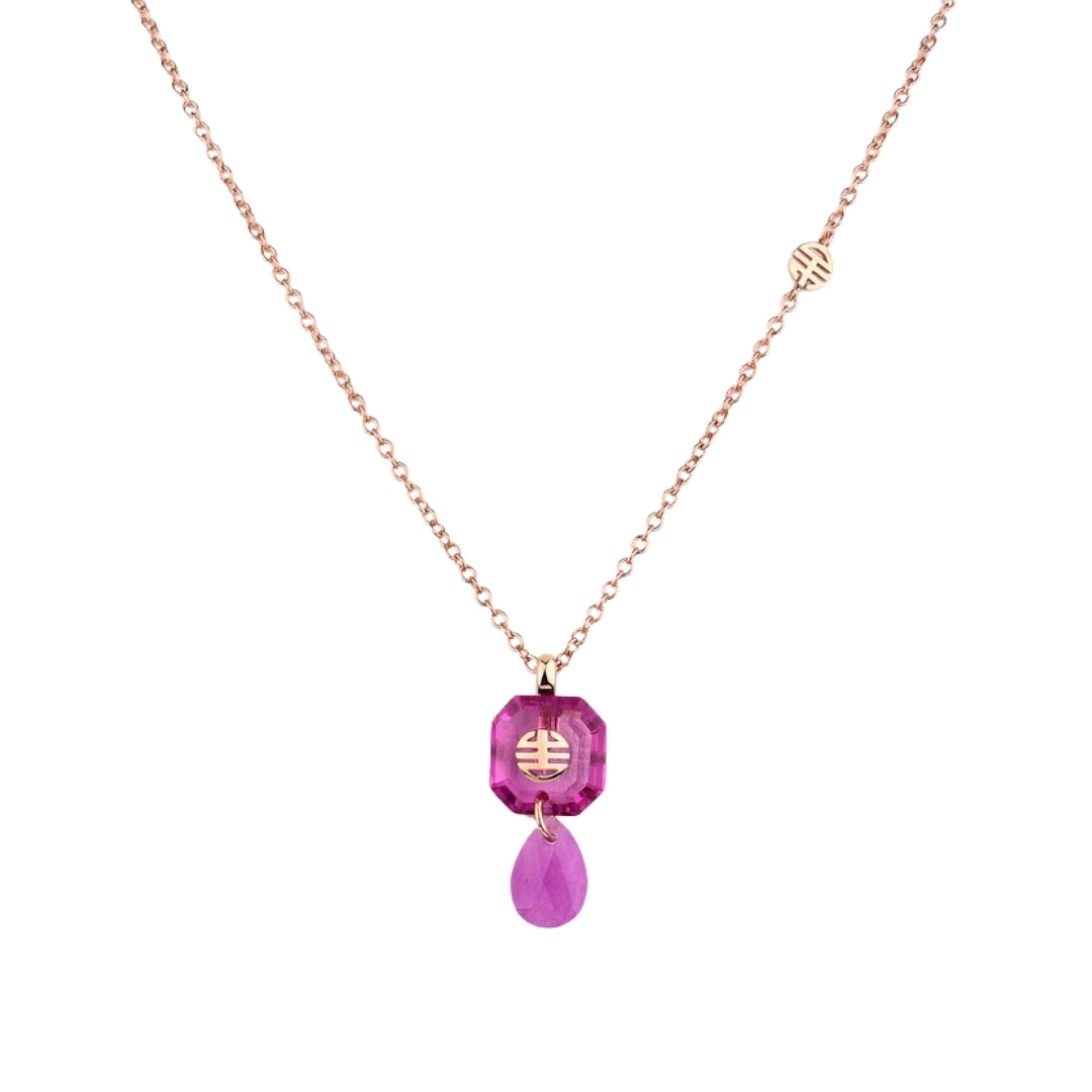 Pendente Dna Prasiolite e Zaffiro