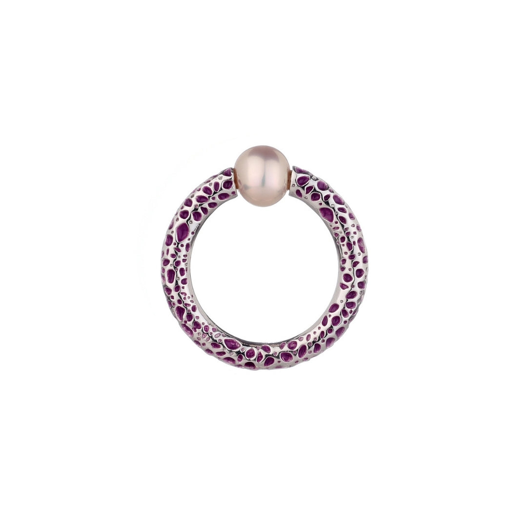 MIMI Anello Vulcanica con perla