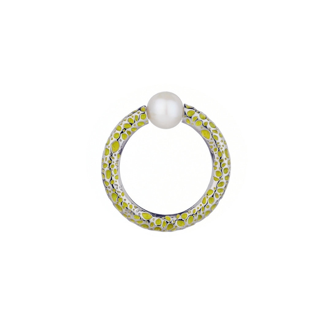 MIMI Anello Vulcanica con perla