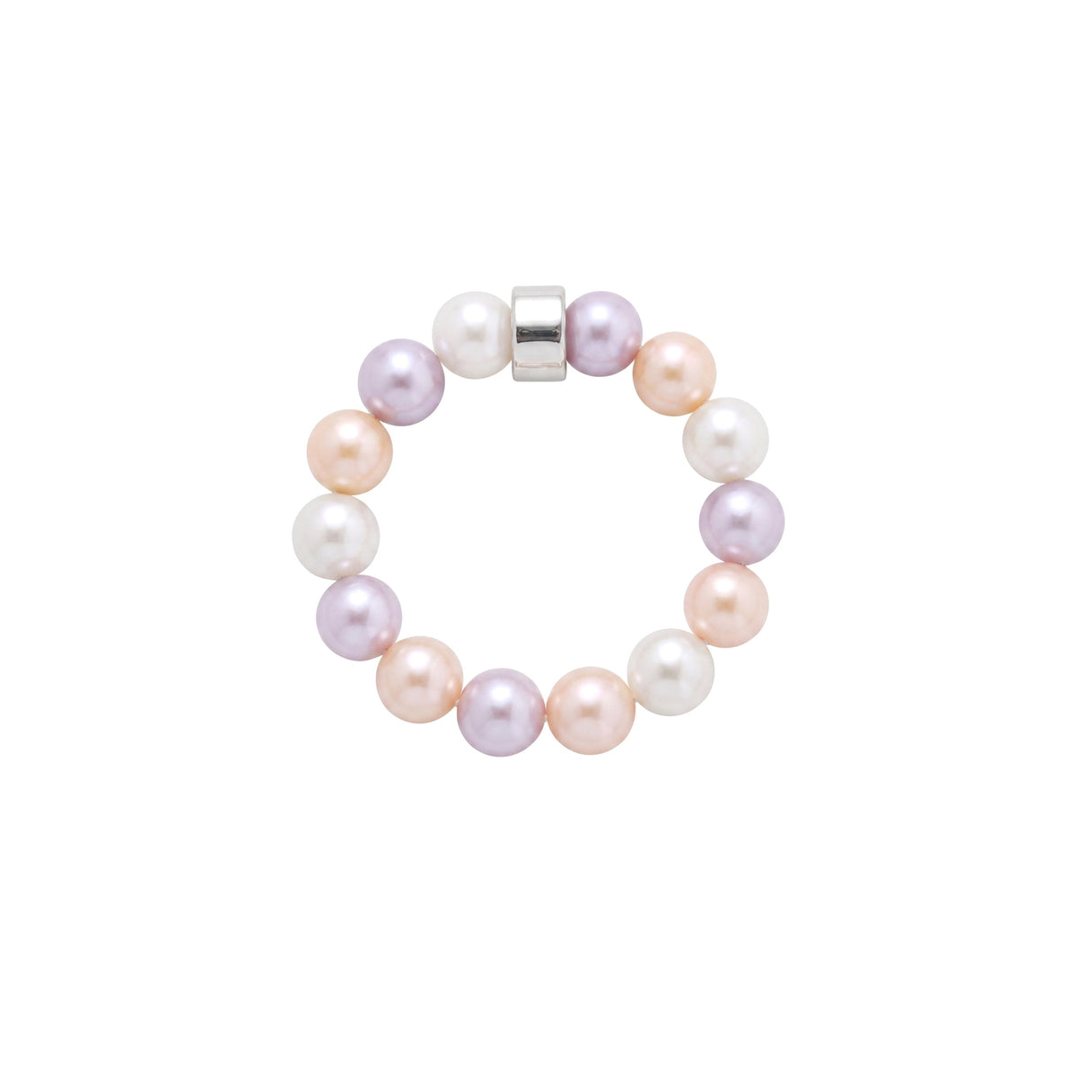 Elastica ring with multicolour pearls 5-5.5 mm — MIMÍ Milano