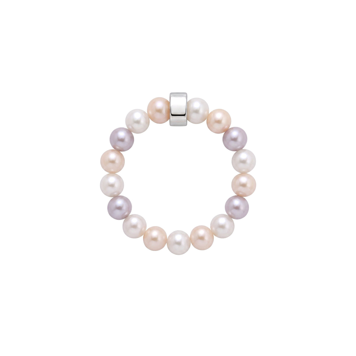Elastica ring with multicolour pearls 3.5-4 mm — MIMÍ Milano