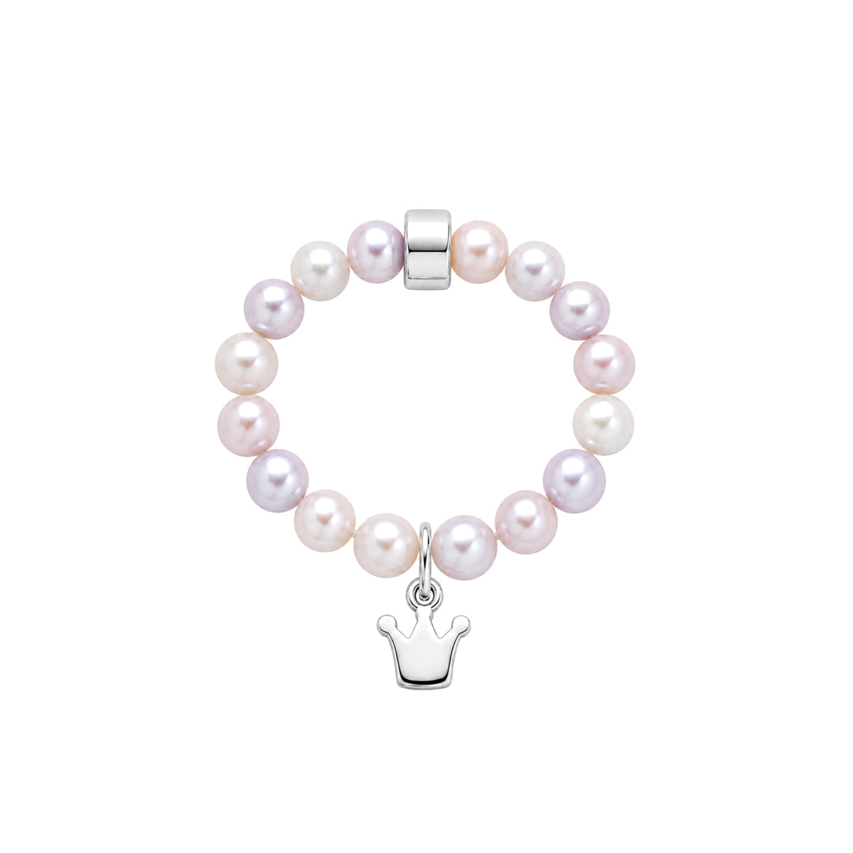 Elastica Crown ring with multicolour pearls — MIMÍ Milano