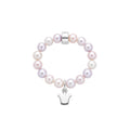 Elastica Crown ring with multicolour pearls