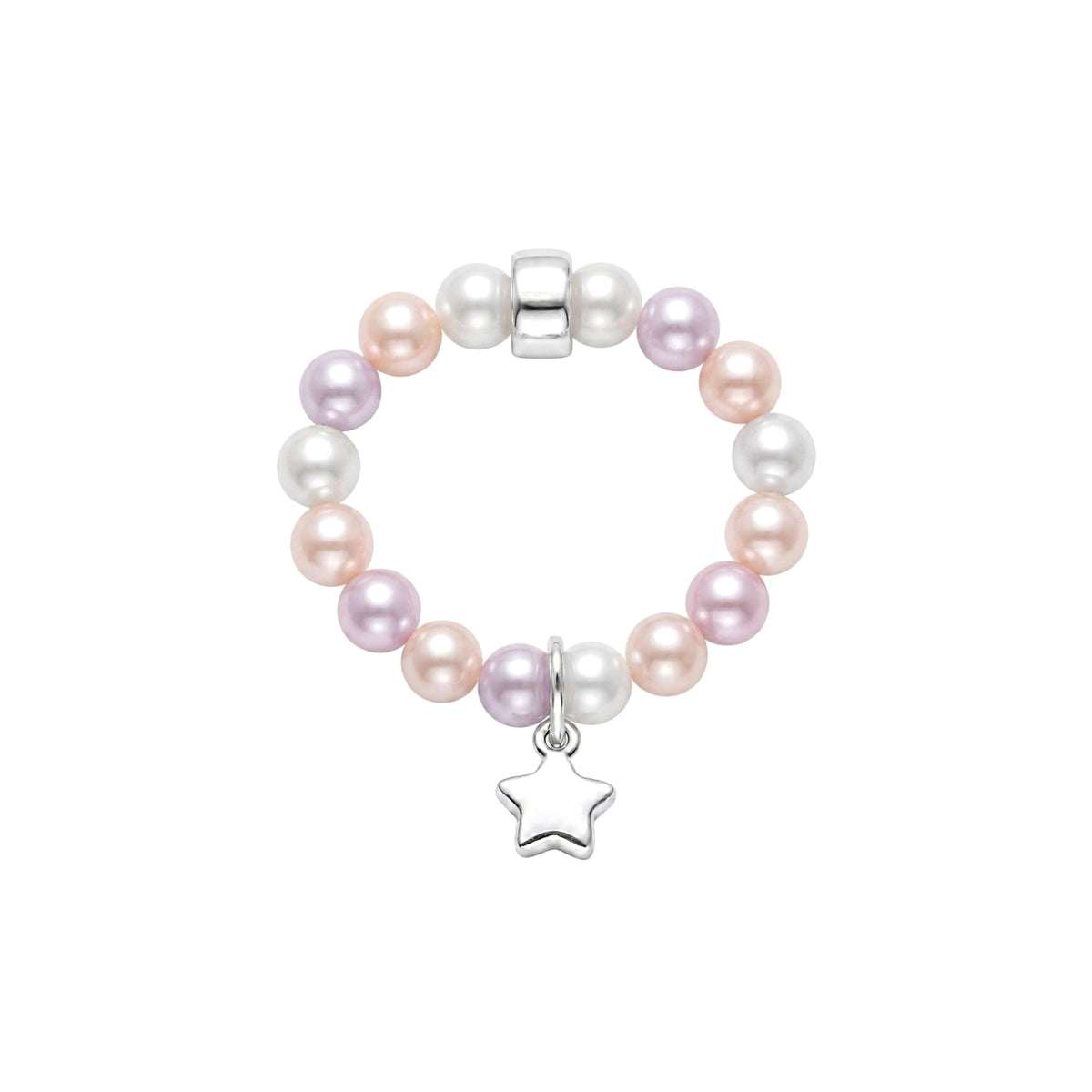 Elastica Star ring with multicolour pearls — MIMÍ Milano