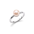 Solitaire ring with pink pearl