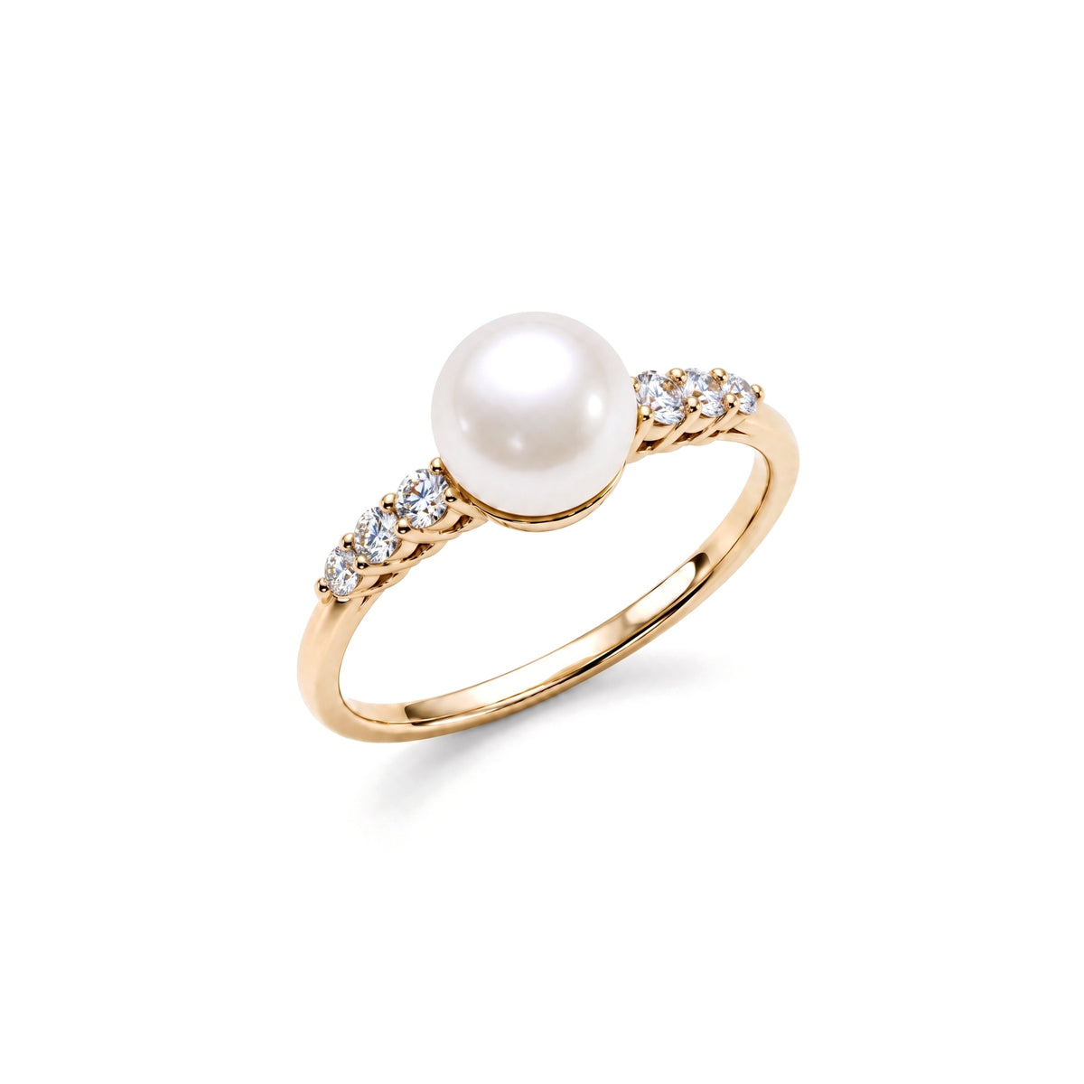 Anello Solitario perla bianca — MIMÍ Milano