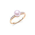 Anello Solitario perla viola
