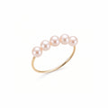 Anello cinque perle rosa