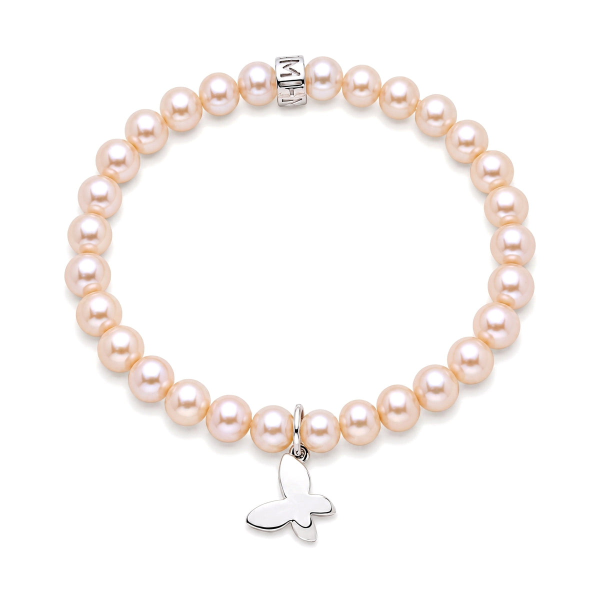 Bracciale Farfalla perle rosa — MIMÍ Milano