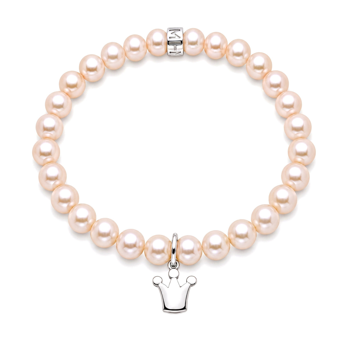 Bracciale Corona perle rosa — MIMÍ Milano