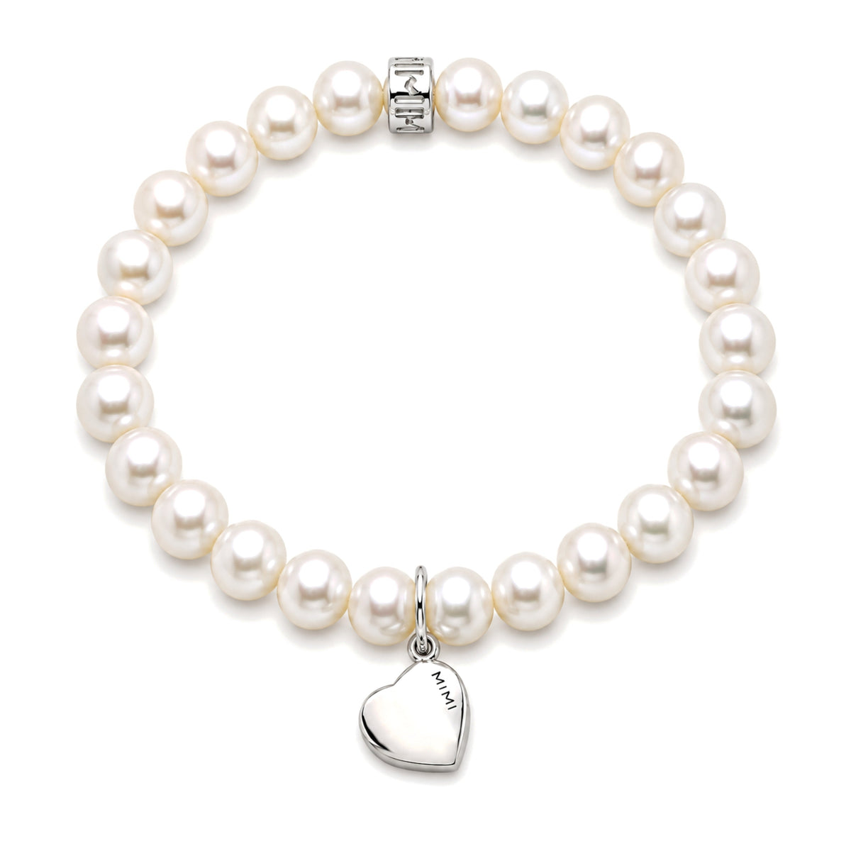 Bracciale Cuore perle bianche — MIMÍ Milano