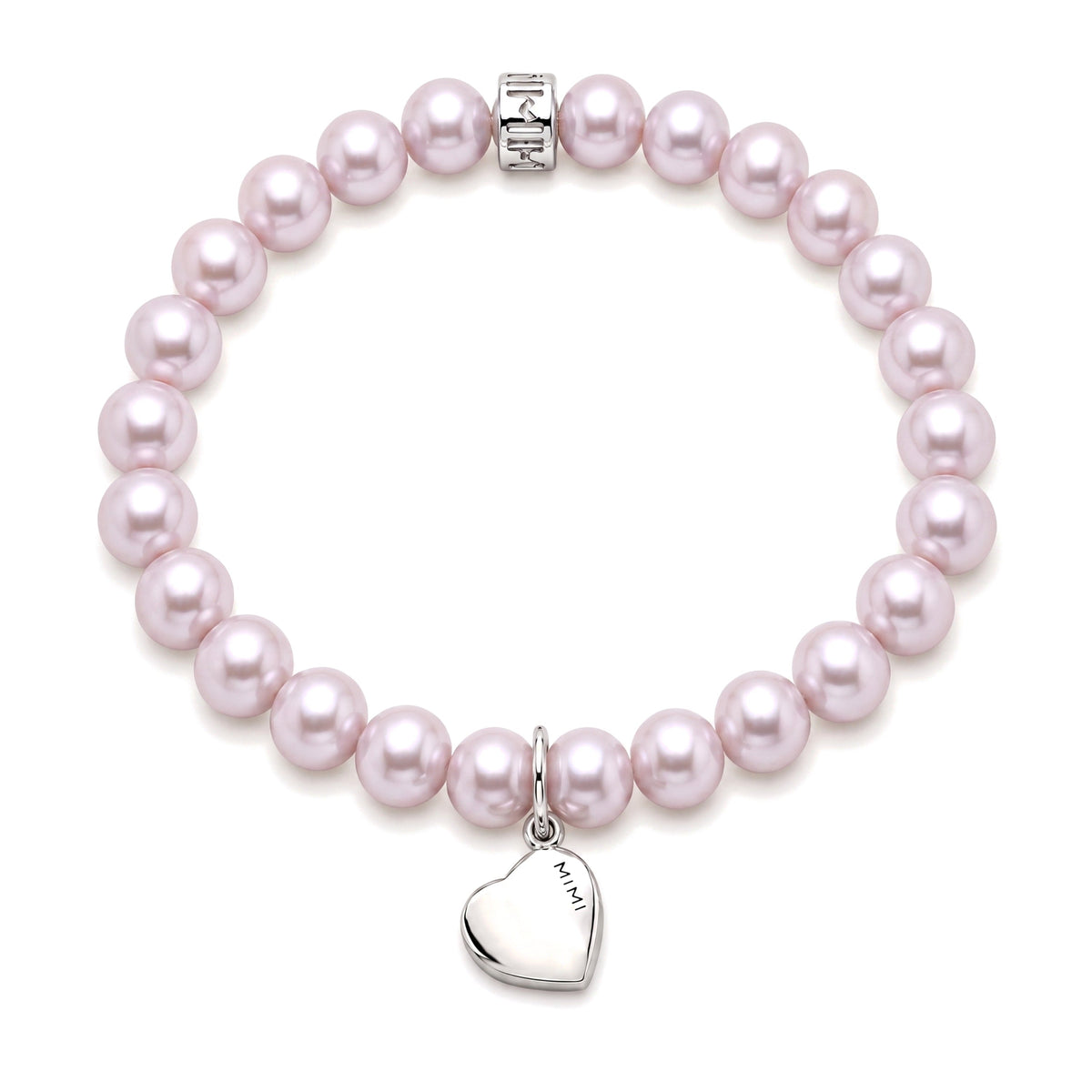 Bracciale Cuore perle viola — MIMÍ Milano