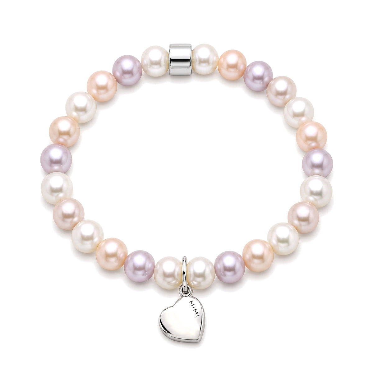 Bracciale Cuore perle multicolor — MIMÍ Milano
