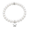 Star bracelet with white pearls
