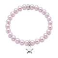 Star bracelet with purple pearls