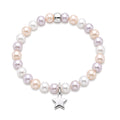 Star bracelet with multicolour pearls