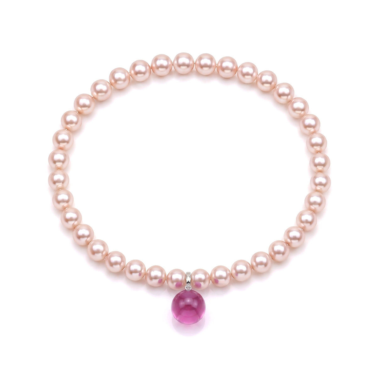 Bracciale perle rosa e doppietta rosa — MIMÍ Milano