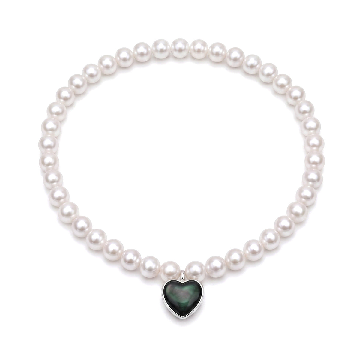 Bracciale Cuore perle bianche — MIMÍ Milano