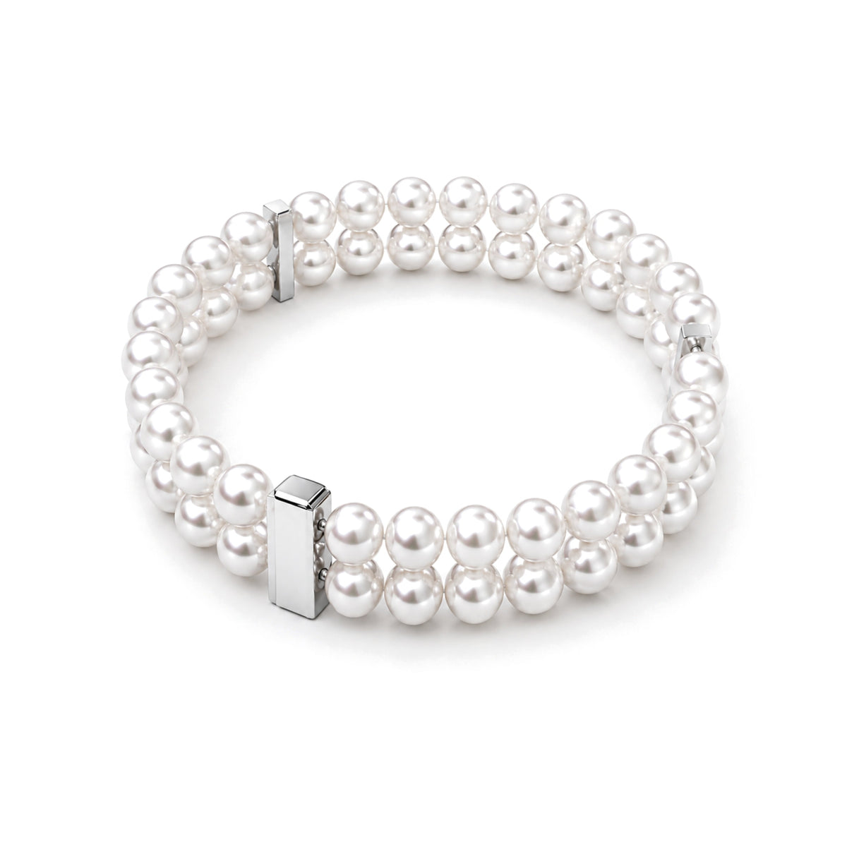 Bracciale Dittico perle Akoya bianche — MIMÍ Milano