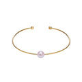 Bangle bracelet purple pearl