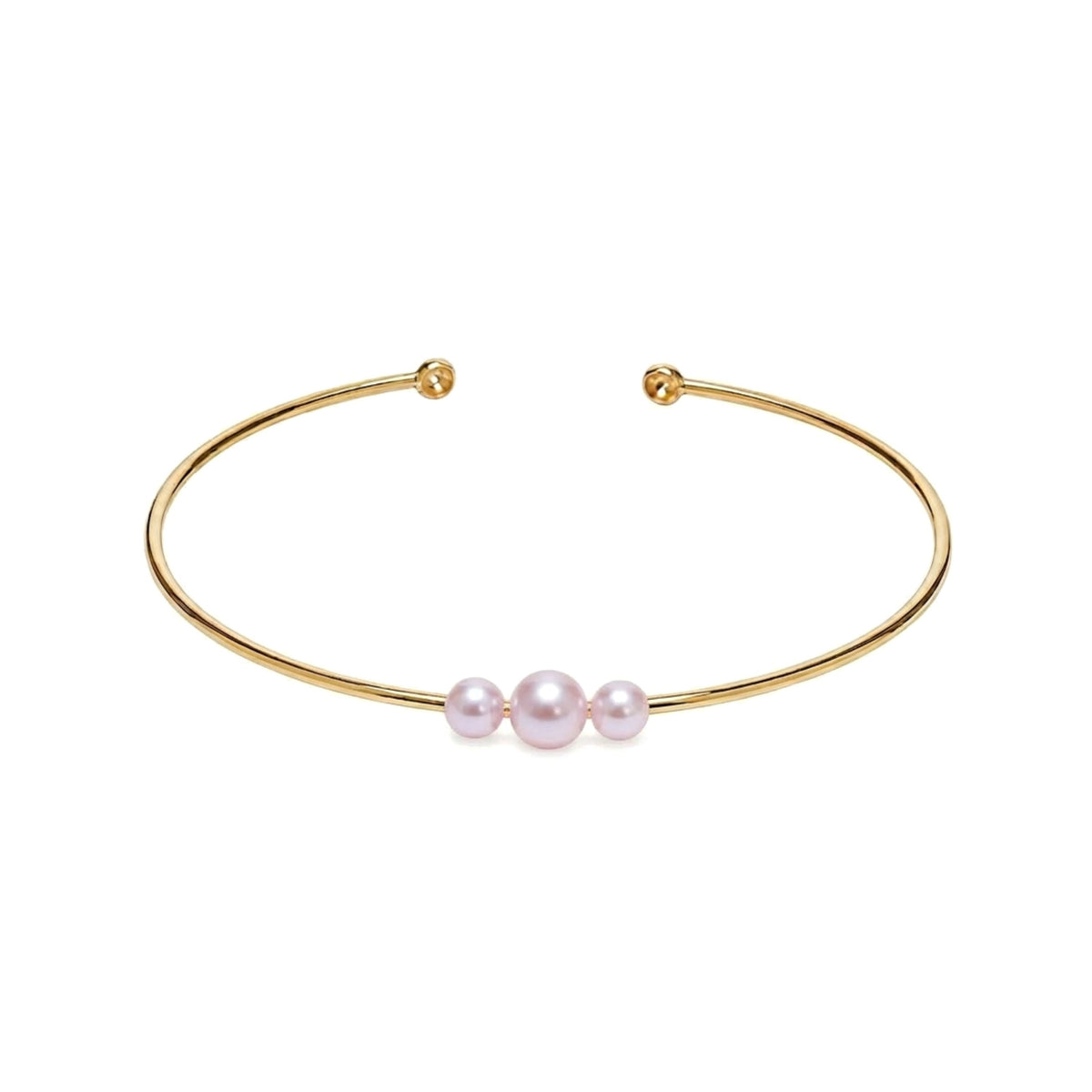Bracciale Bangle due perle viola — MIMÍ Milano
