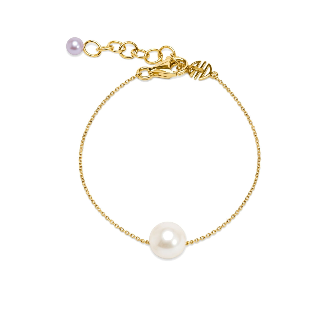 Bracciale perle bianche e viola — MIMÍ Milano