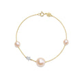 Star bracelet with pink pearls