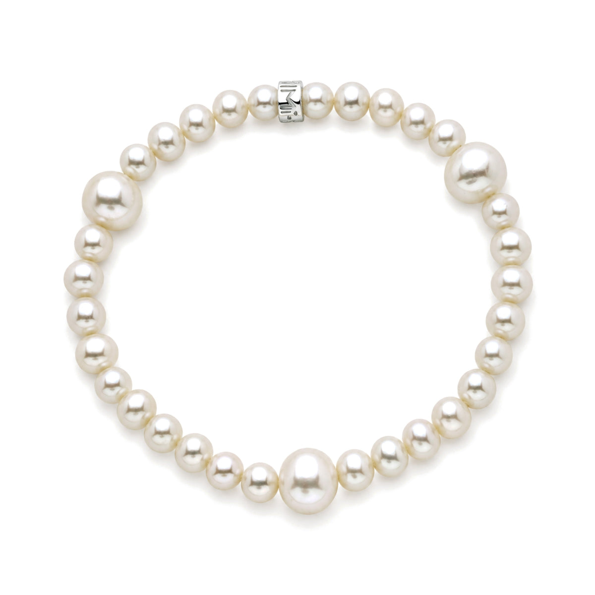 Bracciale Rondelle perle bianche — MIMÍ Milano