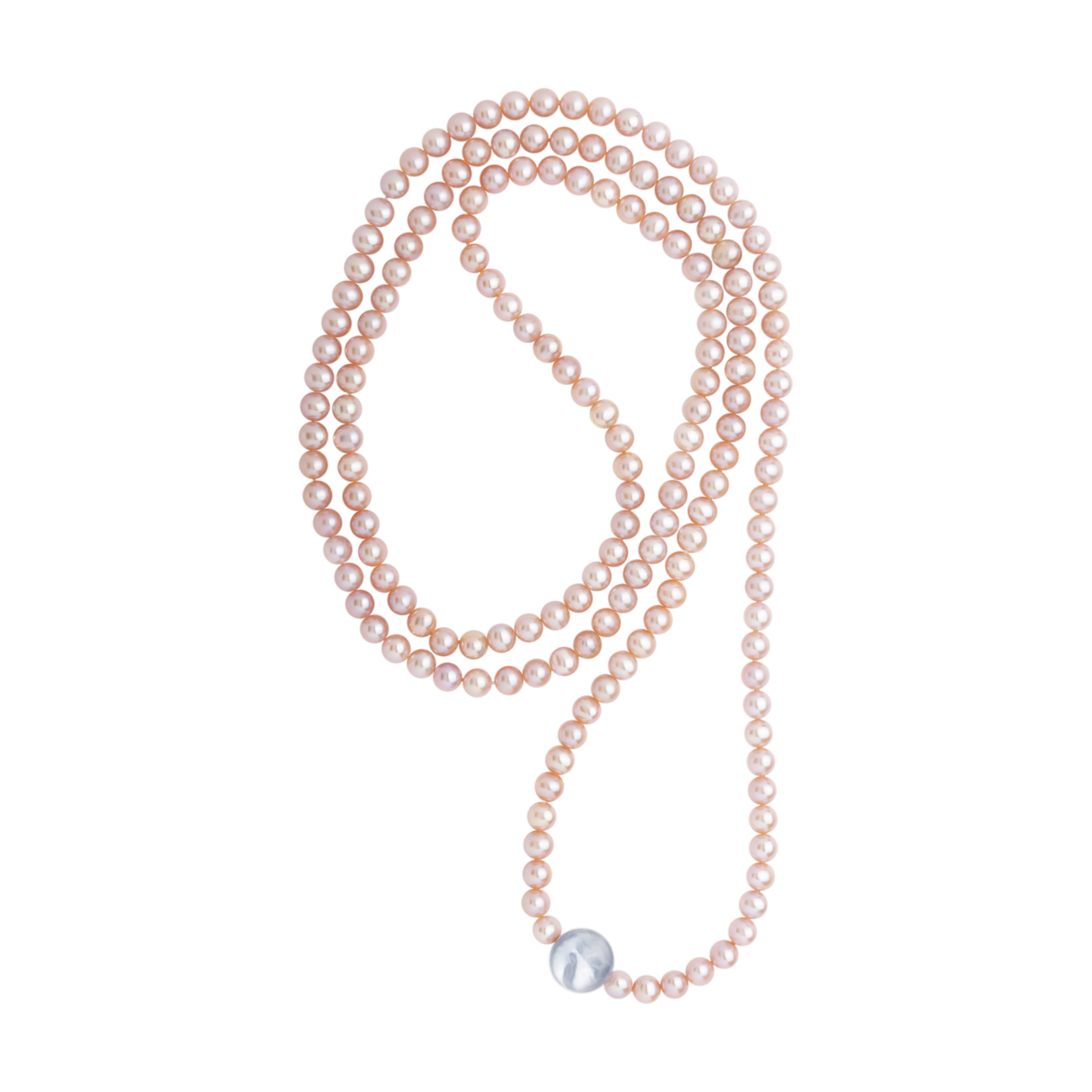 MIMI Collana in argento con perle viola