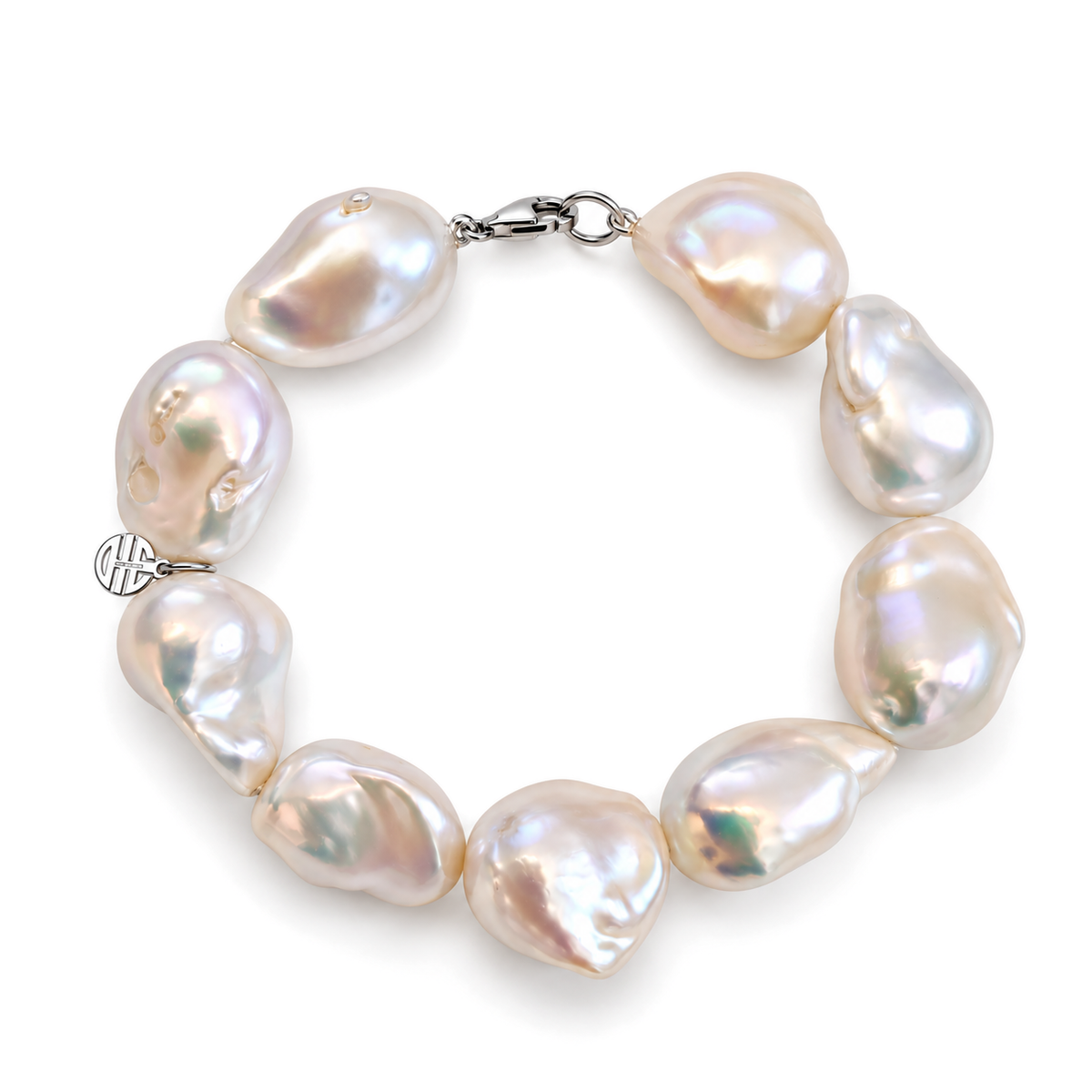 Armband Barockperlen Weiß