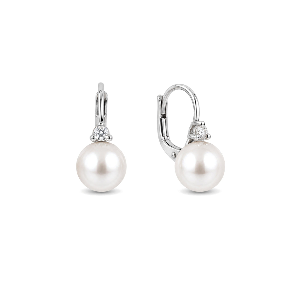 Akoya pearl earrings 5-10 mm (with diamonds) — MIMÍ Milano