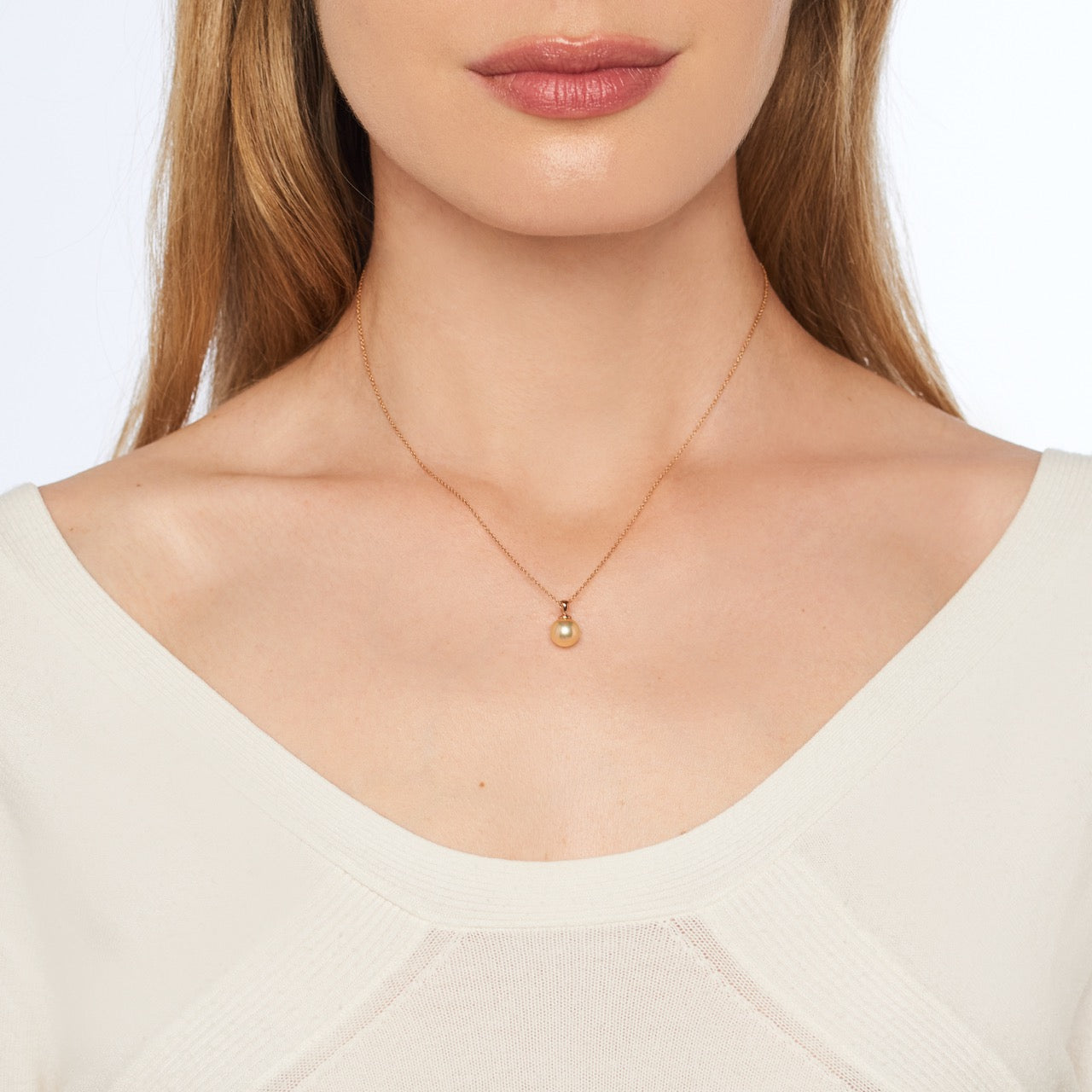 Pendente con perla rosa freshwater