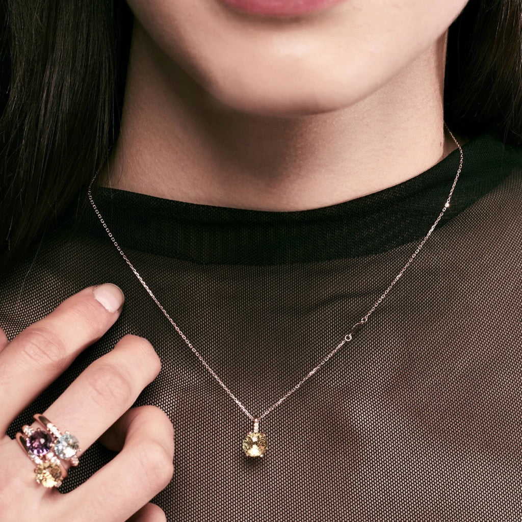 MIMI MILANO Pendente Cherry Quarzo lemon quarzo rosa