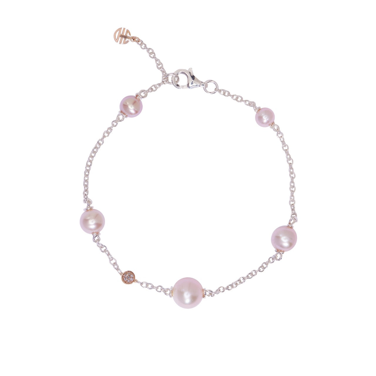 MIMI Bracciale Nagai Perle Viola e Diamanti