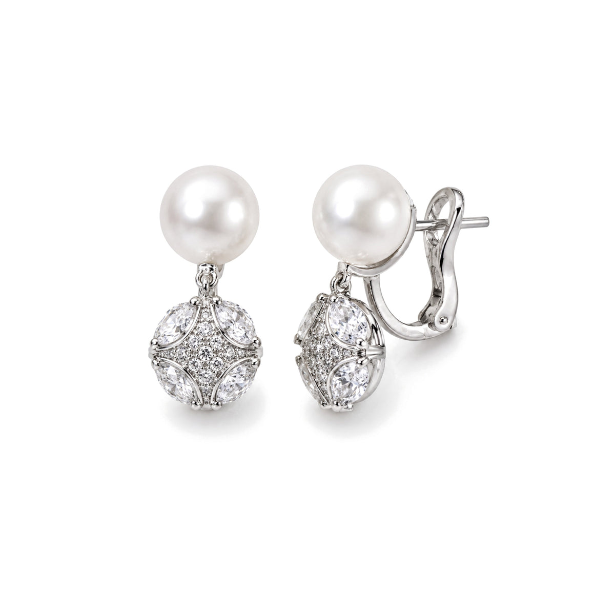 Milano Earrings South Sea pearls 11-12 mm white gold — MIMÍ Milano