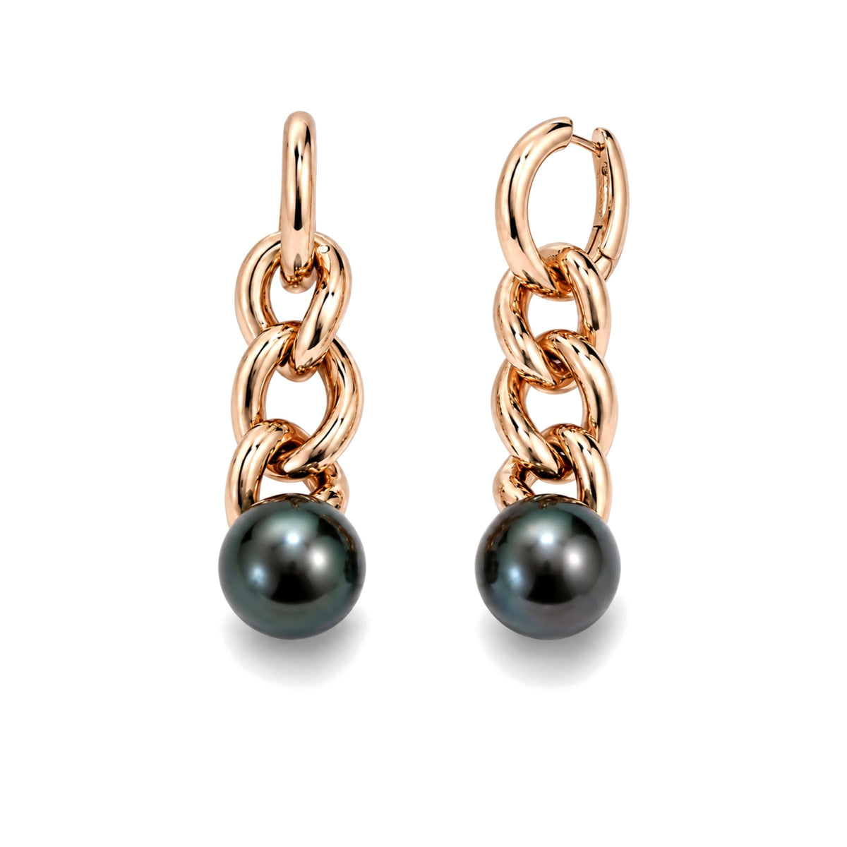 Milano earrings, black Tahitian pearls 11-12 mm — MIMÍ Milano