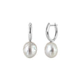 White baroque pearl earrings