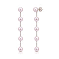 Purple pearl earrings
