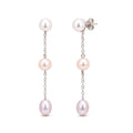 Short multicoloured pearl earrings