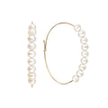 Maxi Hoop Earrings white pearls