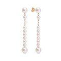 Long Drop Earrings white pearls