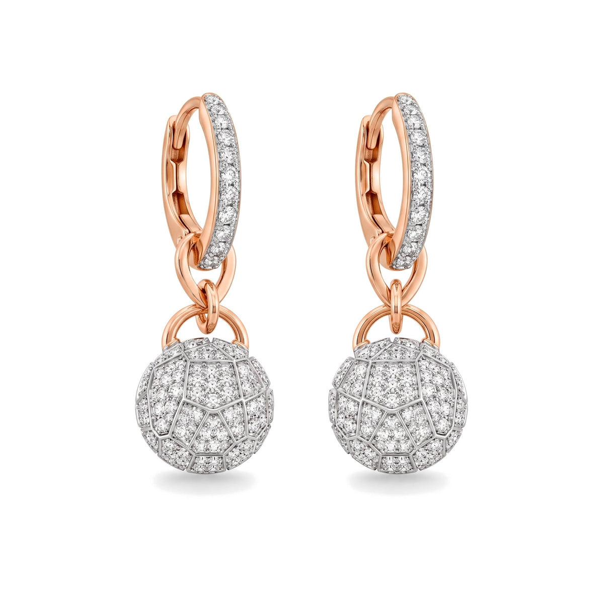 Milano earrings, white and yellow gold, 4 cm — MIMÍ Milano