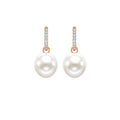 Milano earrings with white South Sea pearls