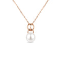 Pendente Milano doppio cerchio perla South Sea bianca