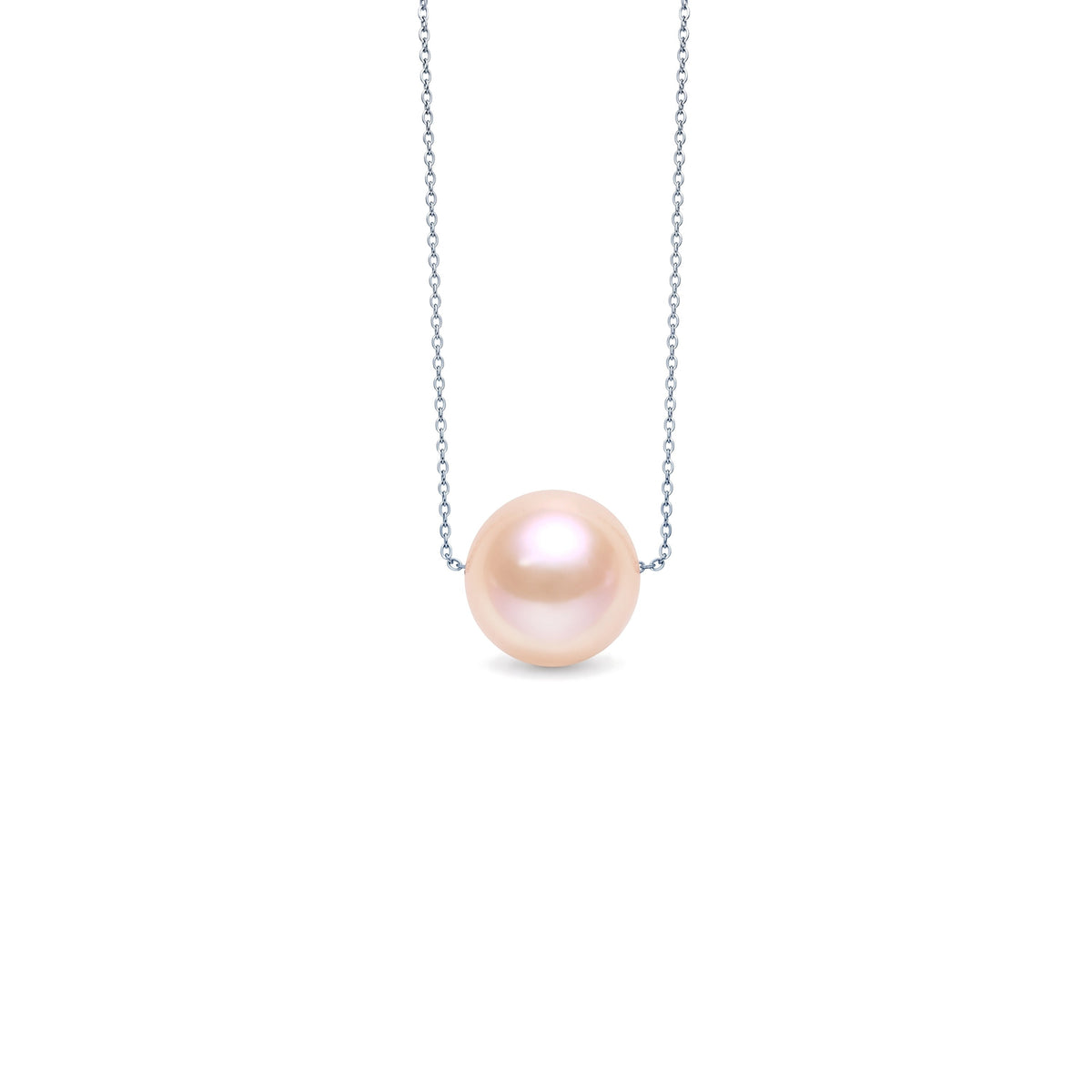 Pink pearl pendant in 925 silver (with diamonds) — MIMÍ Milano
