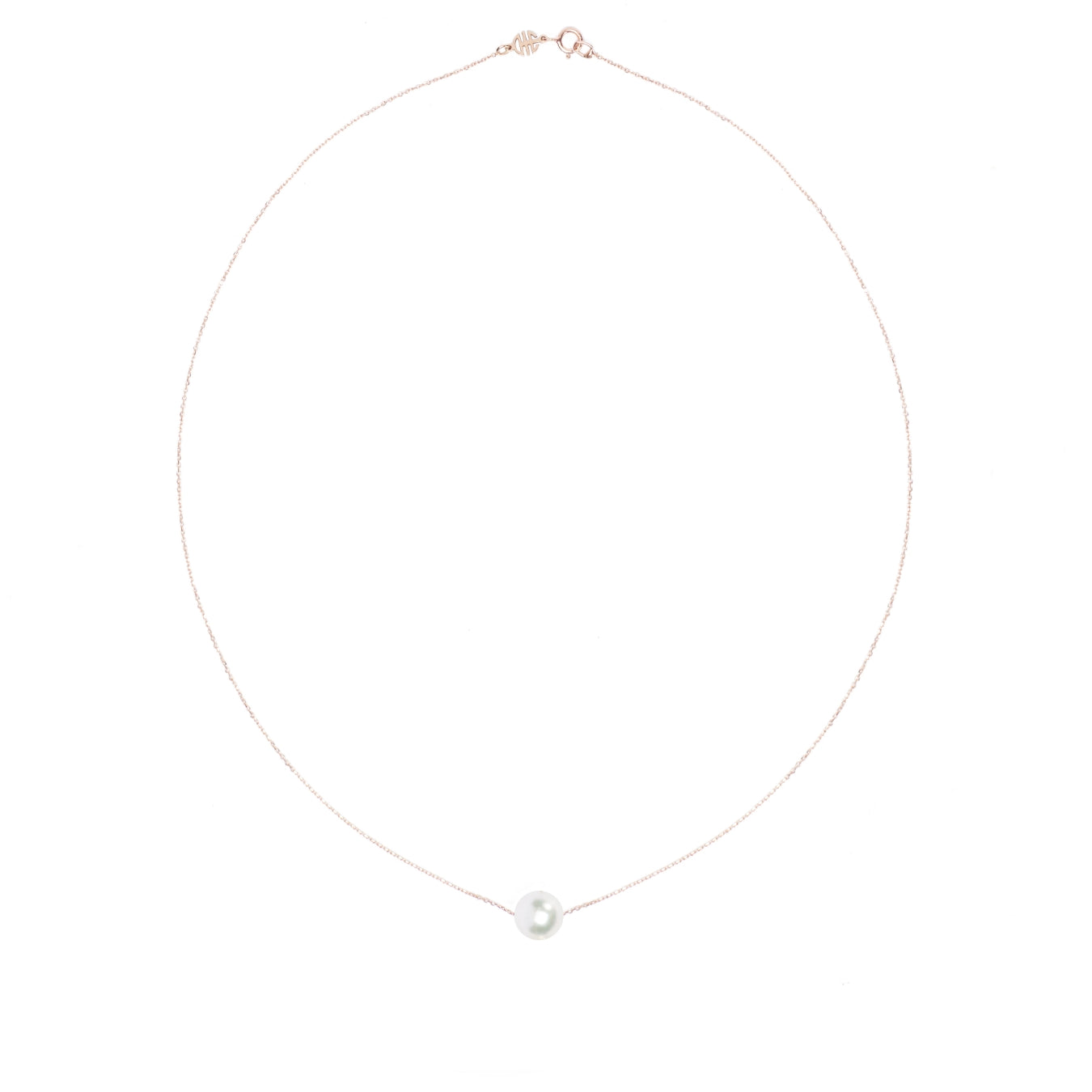 Pendente classico con perla bianca