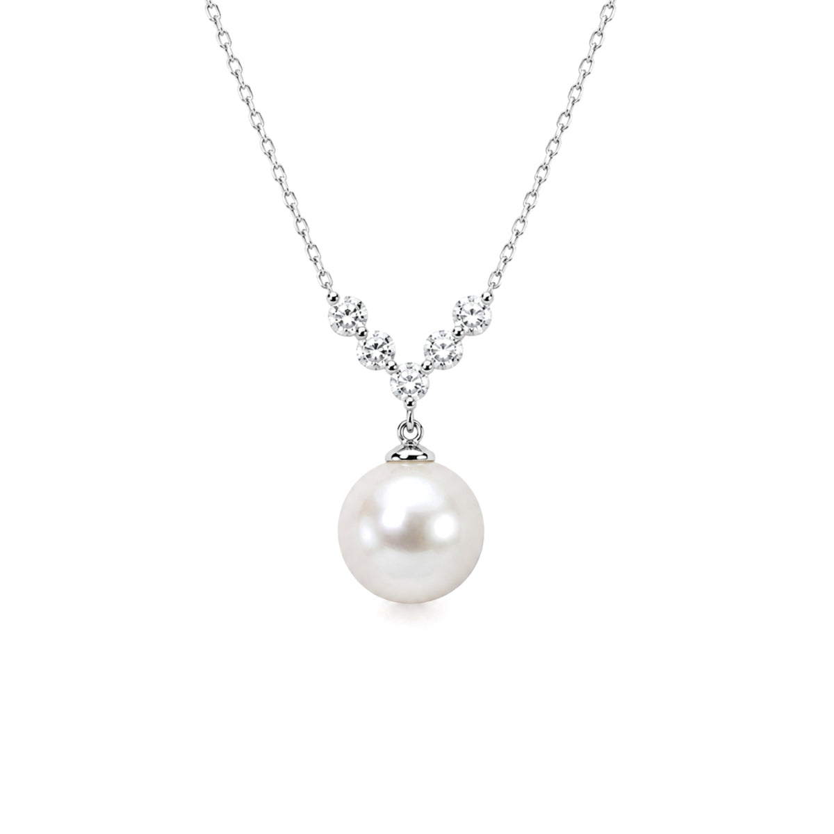 Akoya pearl pendant 7.5-8 mm (diamonds) — MIMÍ Milano
