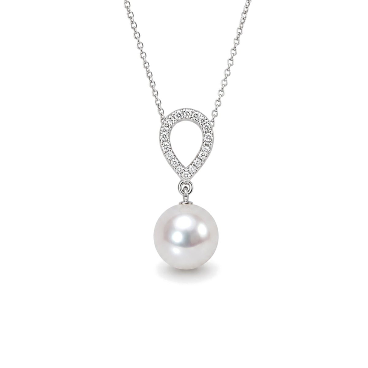 White Akoya pearl pendant 9-9.5 mm — MIMÍ Milano
